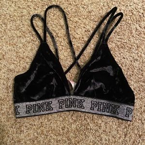 LIKE NEW Pink velvet bralette